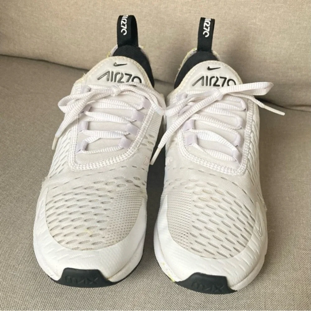 👟 Nike Air Max 270 White Women’s 8 (6.5Y) Mesh Running Sneakers